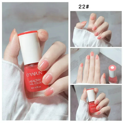8ml Matte Waterproof No-bake Nail Polish Nail Art Tearable Quick Dry Normal Without Lamp Nail Polish Glitter Sequins UV Varnish