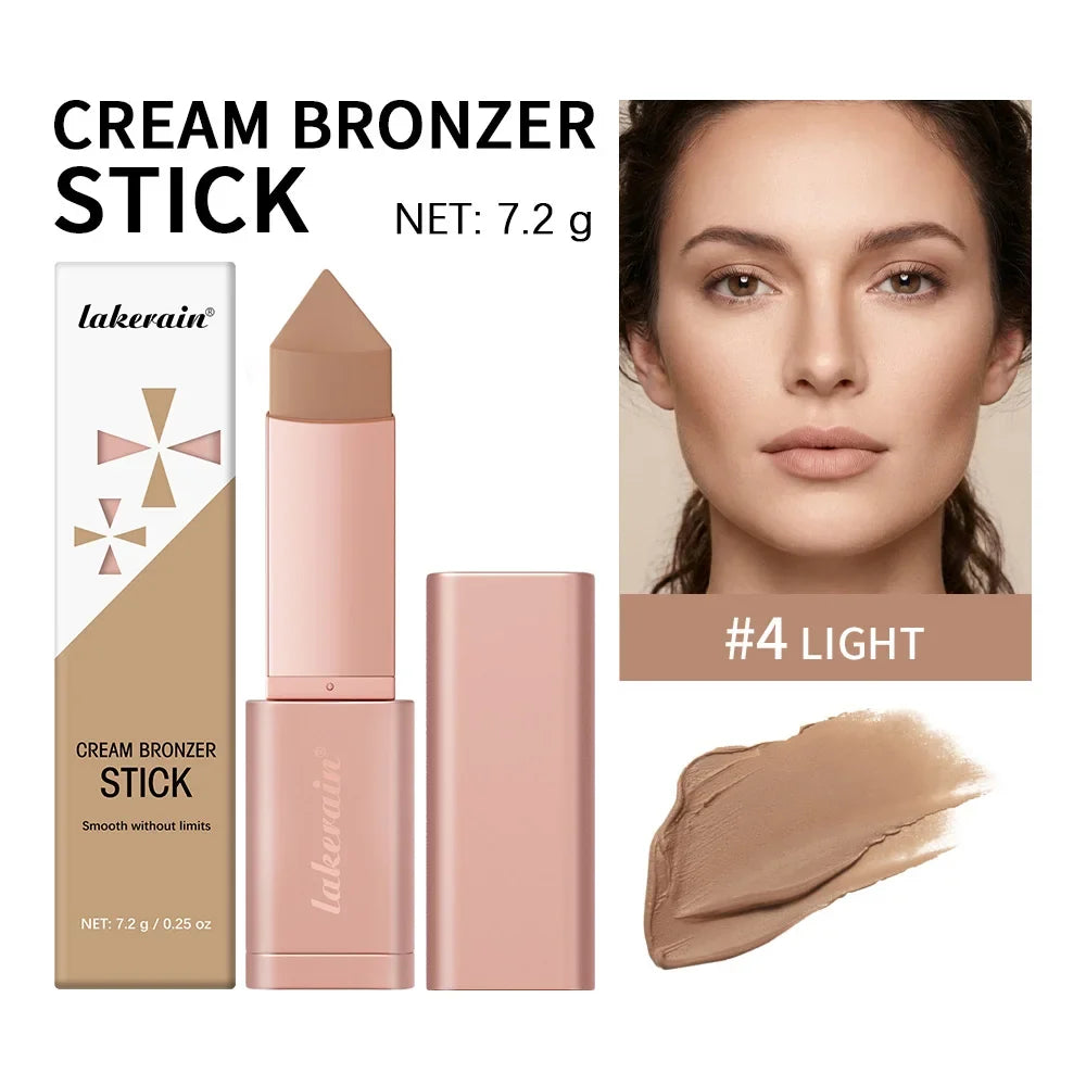 Cream Bronzer Stick and Contour Stick 2-in-1 bronzing and contouring instant depth & dimension to the face flawlessly over base