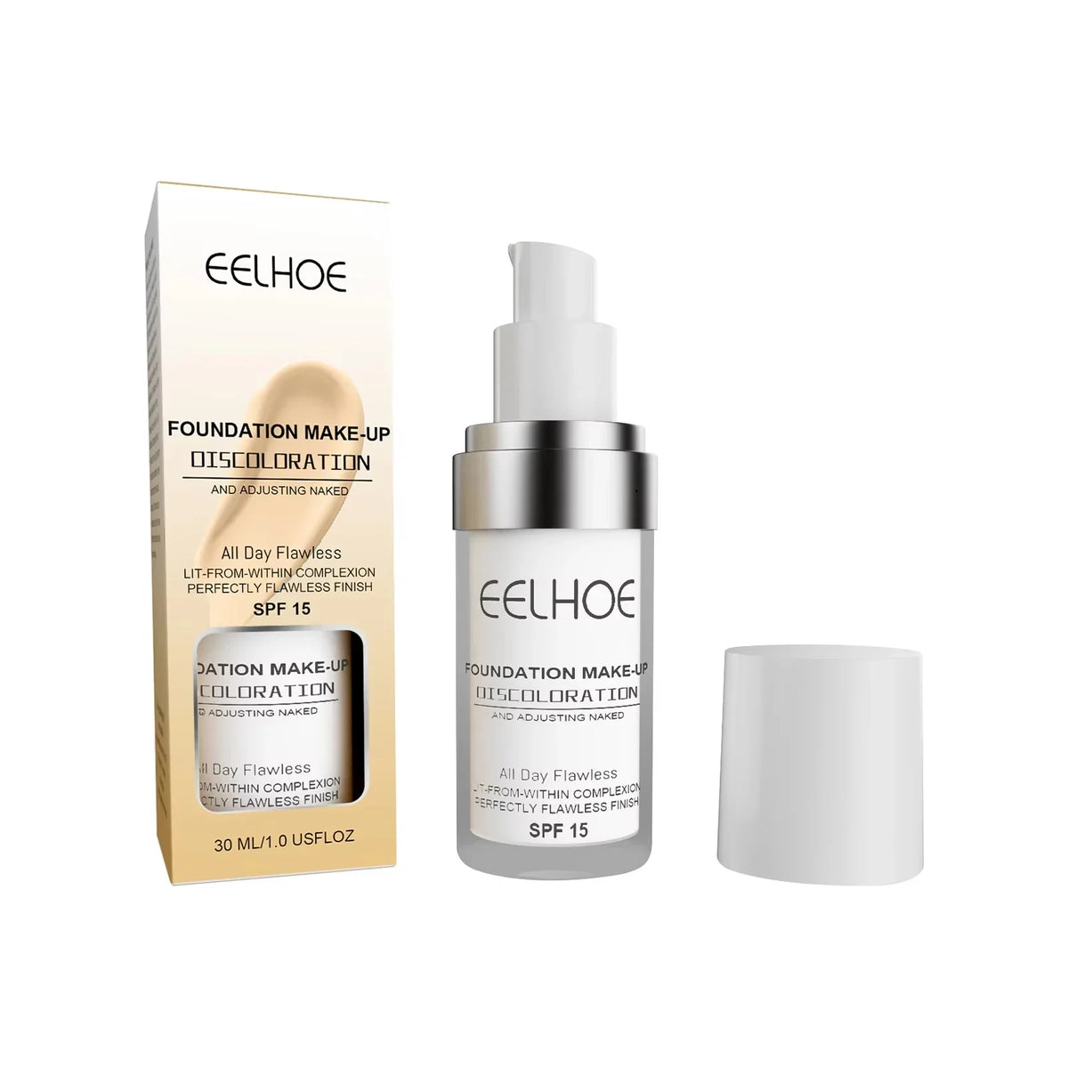 EELHOE Color Changing Liquid Foundation Moisturizing Waterproof No Creasing No Separation Concealer Makeup Products Wholesale