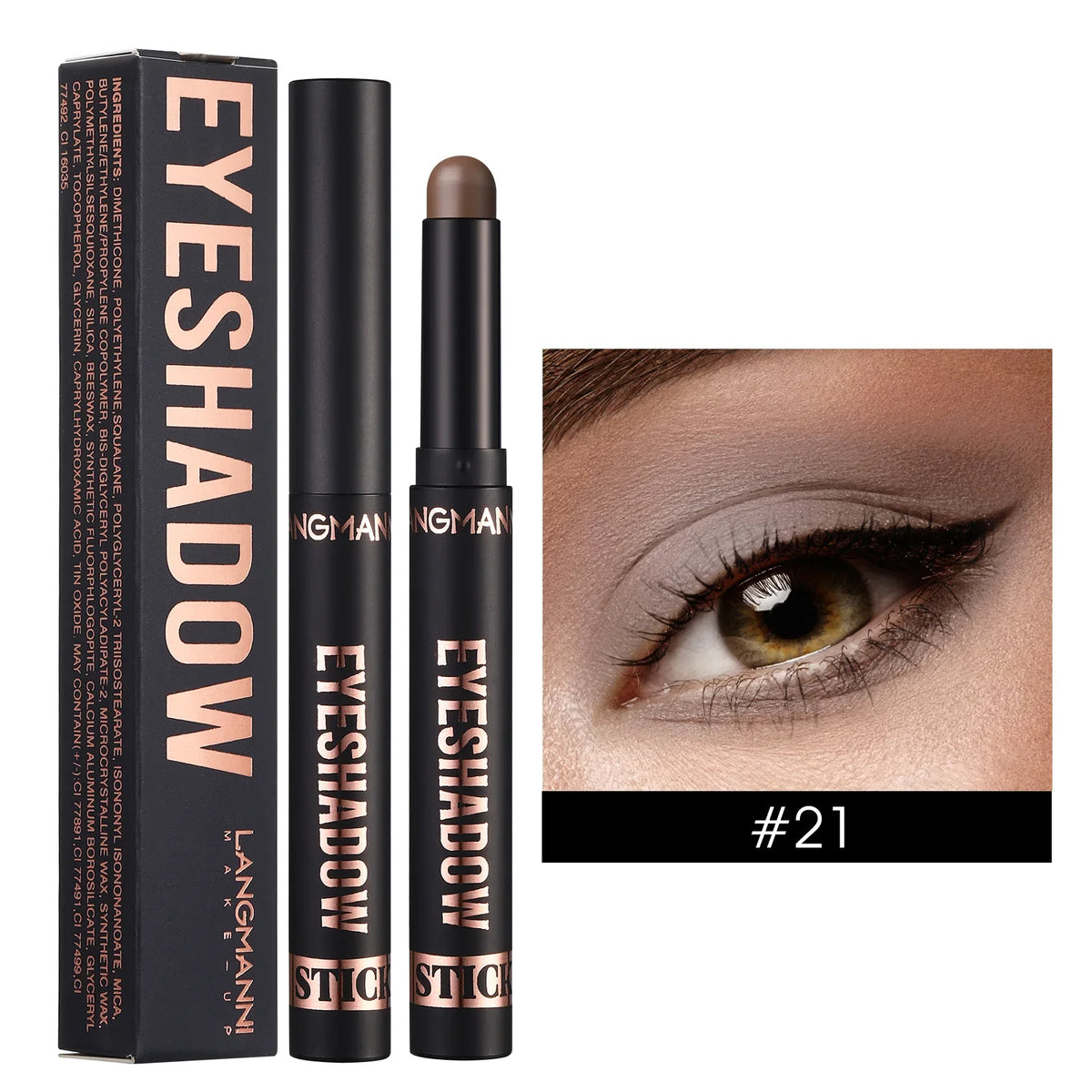 LANGMANNI 16 color pearl eyeshadow stick waterproof long lasting color eyeshadow Face Highlight