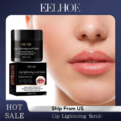 Lip Lightening Scrub Balm for Dark Lips Remove Dark Smoke Lips Exfoliating Repair Fine Lines Moisturizing Brightening Lip Care