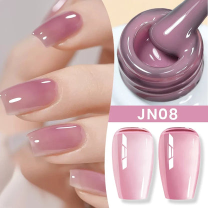 BORN PRETTY Milky White Jelly Nude Gel Nail Polish 10ml White Translucent Soak Off Gel Vernis Semi Permanent Need UV Light Cure