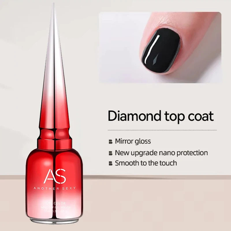 AS 15ml Transfer Foil Gel Nail Polish Soak Off Led Uv Gel Varnish Fast Dry Star Sticker Glue Stamp Gel