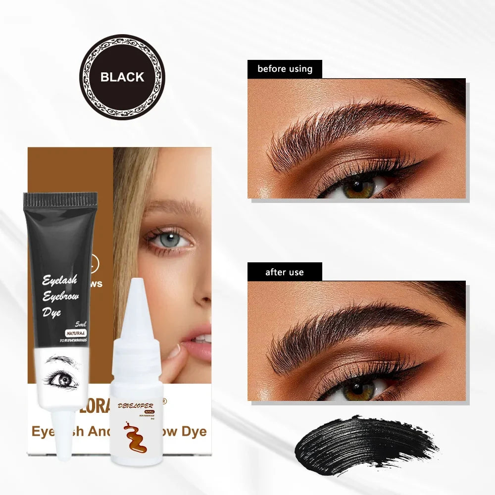 Professional Eyelash and Eyebrow Tint Kit - 50ml Waterproof Dye