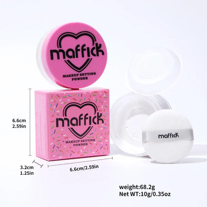 Sweet Heart Powder - Energetic, Soft-Skin Airy Loose Powder, Oil-Control, Sweat-Proof, Waterproof, Long-Lasting Setting Powder
