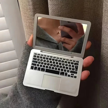 Creative Portable Mini Computer Mirror Foldable Laptop Shape Makeup Mirror High Quality Pocket Mirror Beauty Makeup Mirror