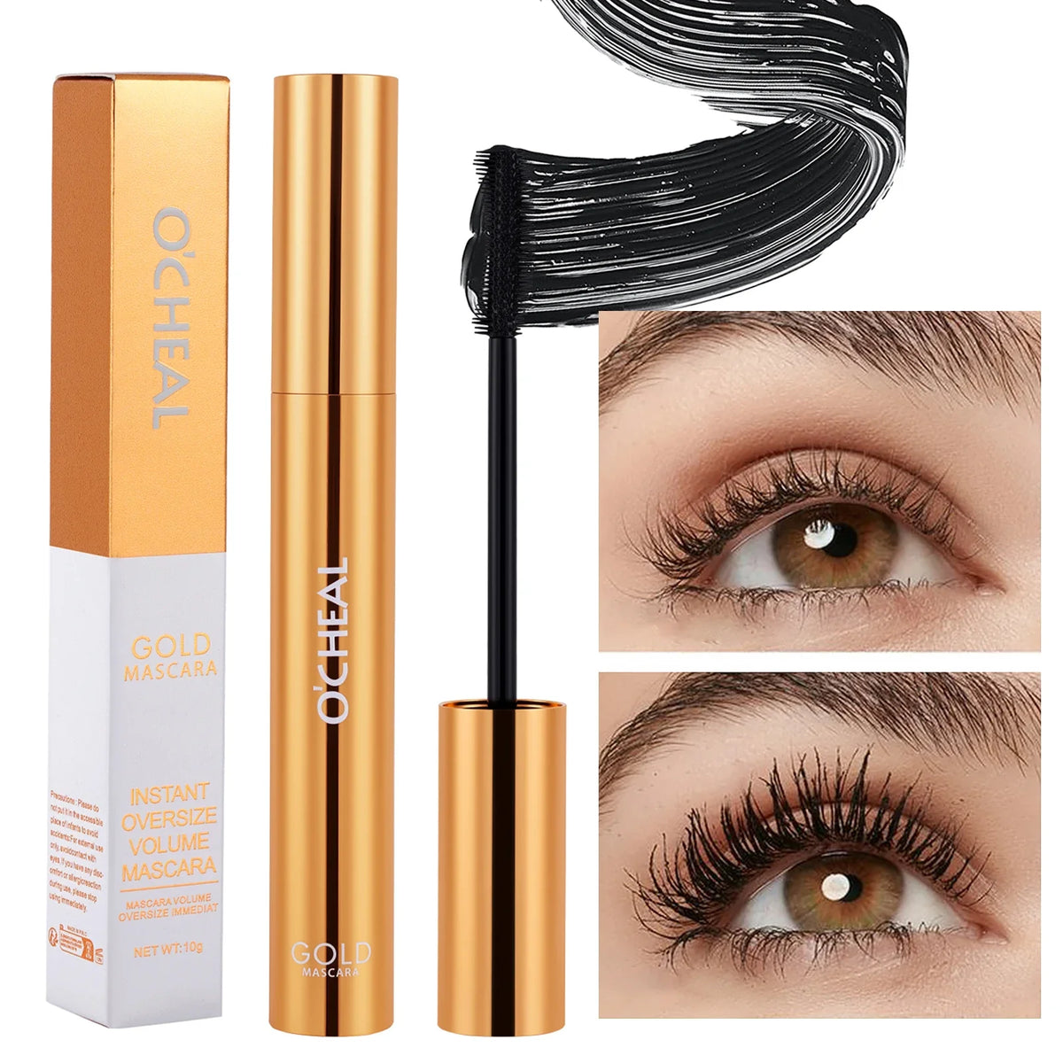 O'cheal 3D Silk Fiber Waterproof Mascara - Black Thickening