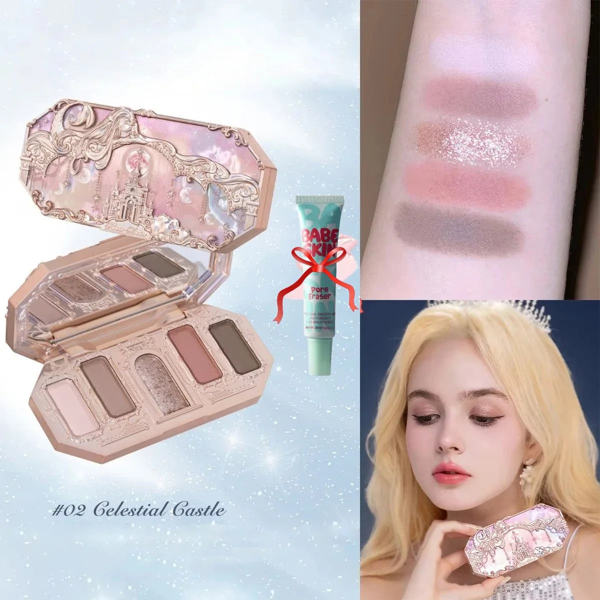 Flower Knows Chocolate Wonder-Shop 8-Color Eyeshadow Palette
