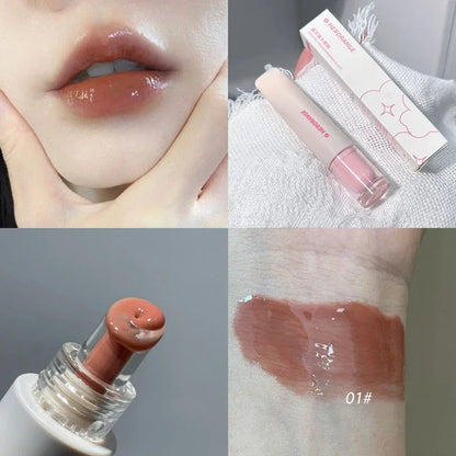 Crystal Jelly Lip Gloss Mirror Water Liquid Lipstick Moisturizing Long Lasting Sexy Lip Plumper Lip Tint Makeup Korean Cosmetics