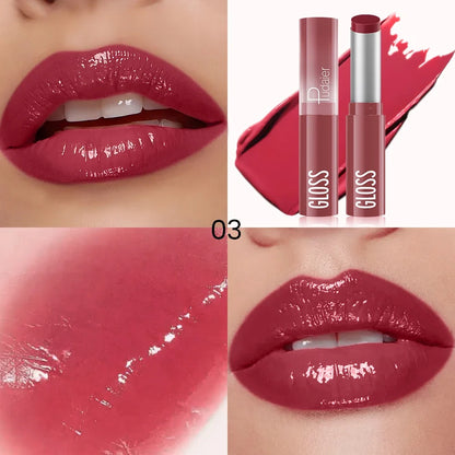 Hydrating Berry Shine Lipstick Set, Long-Lasting Plump Lip Cream, Non-Sticky & Creamy Finish, 6 Colors