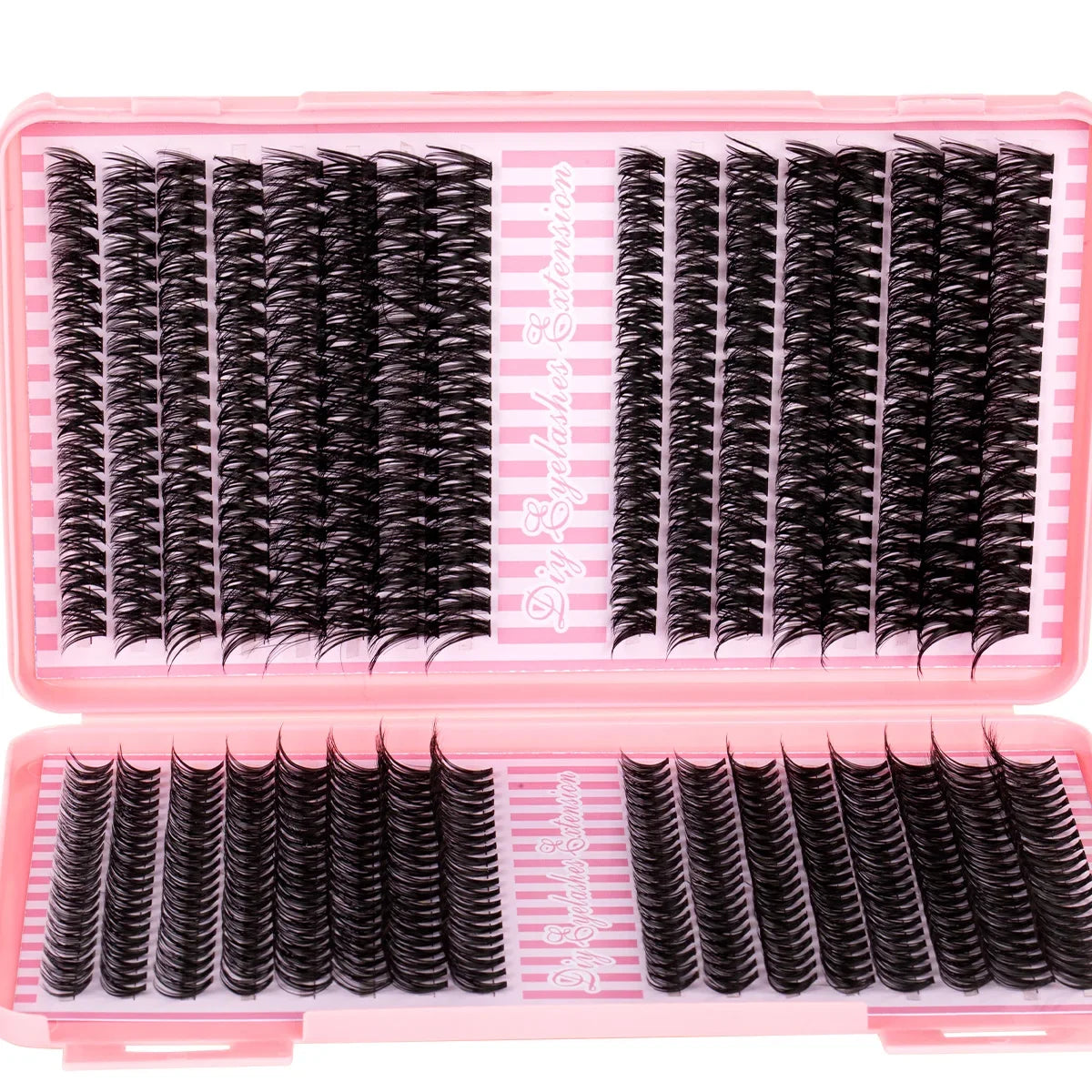 Eyelash Cluster DIY Eyelash Extension Kit with Tweezers Bond and Seal Reusable Single Eyelashes Festival Gift Eye Makeup