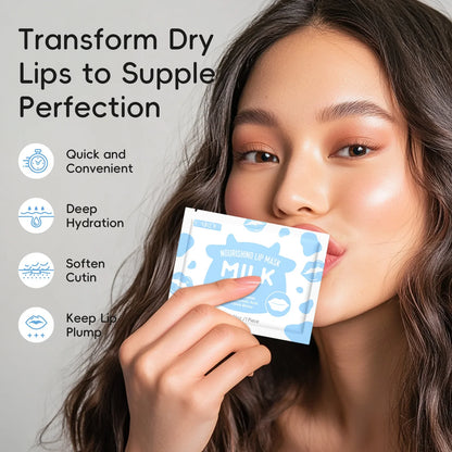 Laikou Milk Lip Mask Hydrating Repair Remove Lines Blemishes Lighten Lip Line Collagen Gel  Lips Pad Patches Skin Care Product