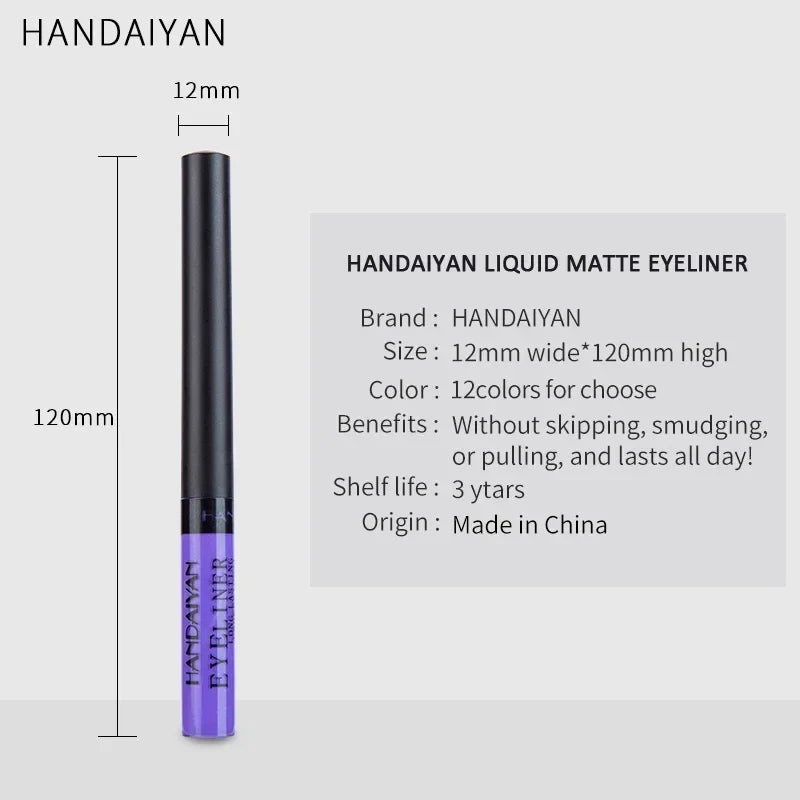 Waterproof Liquid Eyeliner Pen - Long-Lasting Colorful Eye Liner