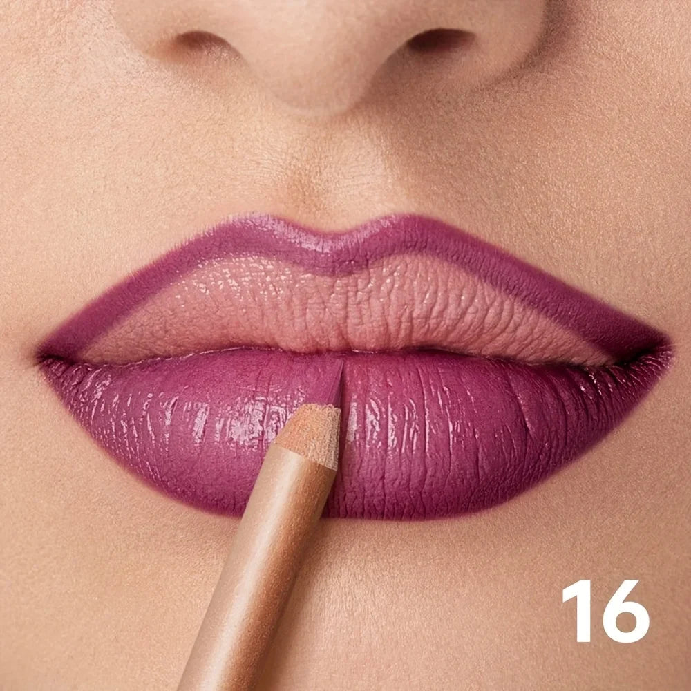 Matte Lip Liner Pencil Nude, Long-Lasting Waterproof, Smudge-Proof, Precise Outline, Smooth Creamy Formula