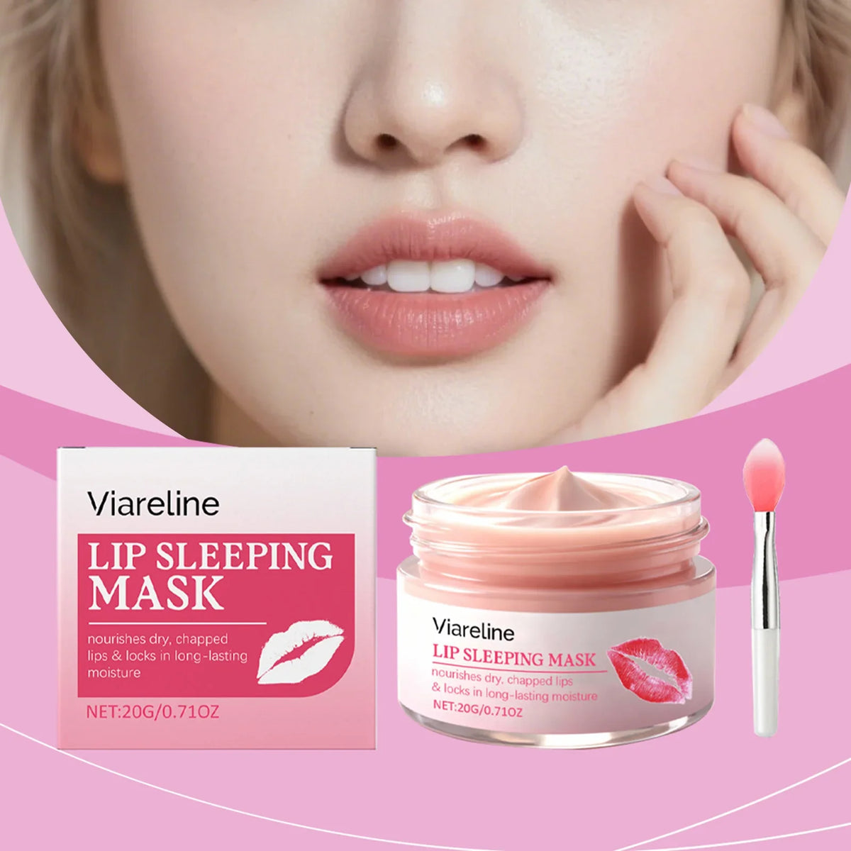 20g Lip Mask,Overnight Hydrating Lip Mask,For Dry Chapped Lips Deep Nourishing Sleep Lip Care Treatments For Soft Plumps Lips