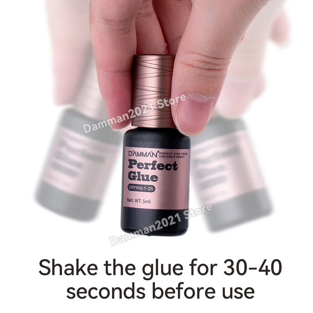 Damman Lash Glue for Eyelash Extension Low Stimulation Lash Extension Glue Professional Eyelash Glue Retention time 8-10 Weeks
