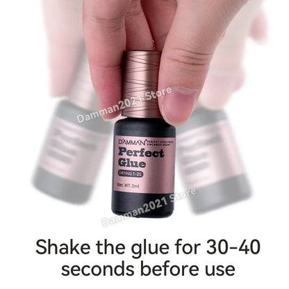 Damman Lash Glue for Eyelash Extension Low Stimulation Lash Extension Glue Professional Eyelash Glue Retention time 8-10 Weeks
