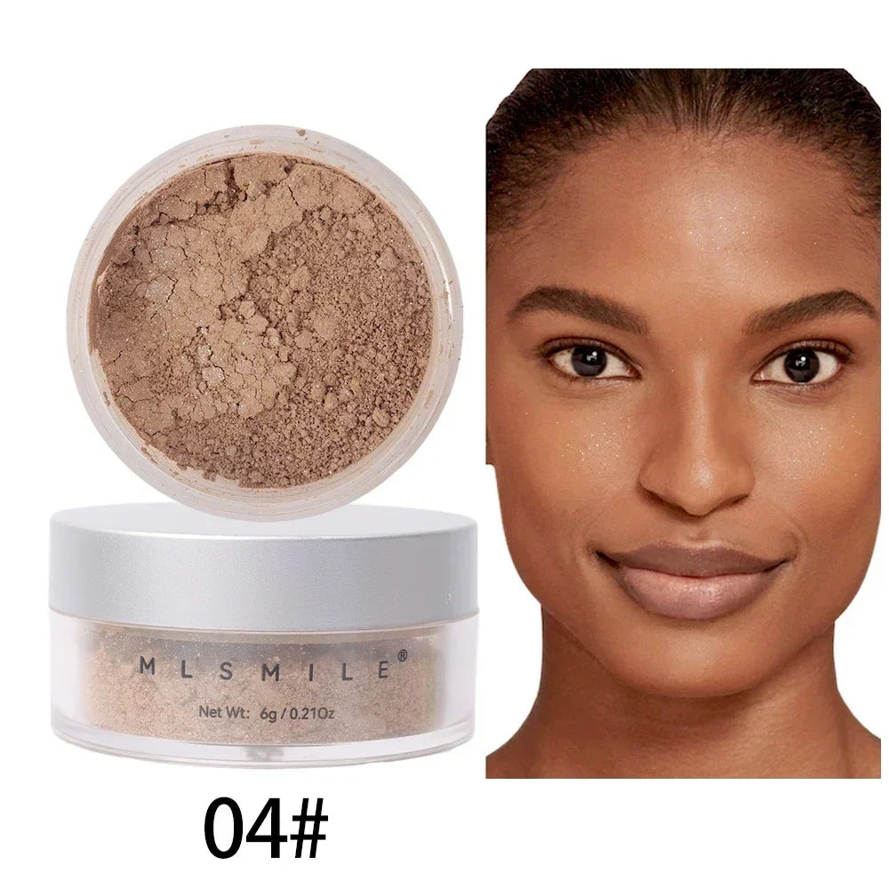 Matte Loose Powder Waterproof Oil-control Translucent Brightening Face Full Coverage Face Makeup Setting Finish Powder Cosmetics
