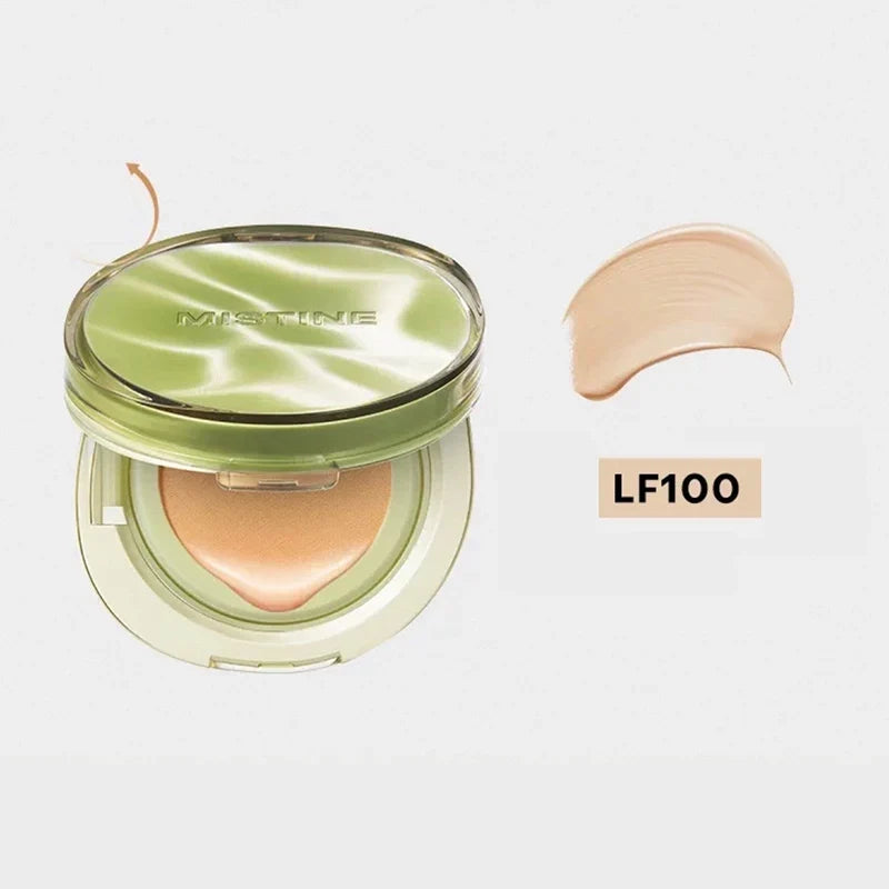 Mistine Foundation Air Cushion Makeup with Natural Dewy Finish Moisturize Nourish Powdered Cream for Dry Skin 13gx2