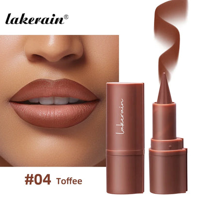 Lakerain Lip Liner Lipstick Pen Long Lasting Waterproof Gradient Quick Drying 2 IN 1 Lip Liner & Lipstick Sexy Matte Cosmetic
