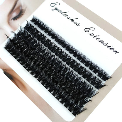 10Row 40D-200D 5D Fluffy Thick Lashes Clusters 10-18mmMix Wispy Individual Lashes Extensions Clusters DIY Makeup False Eyelashes