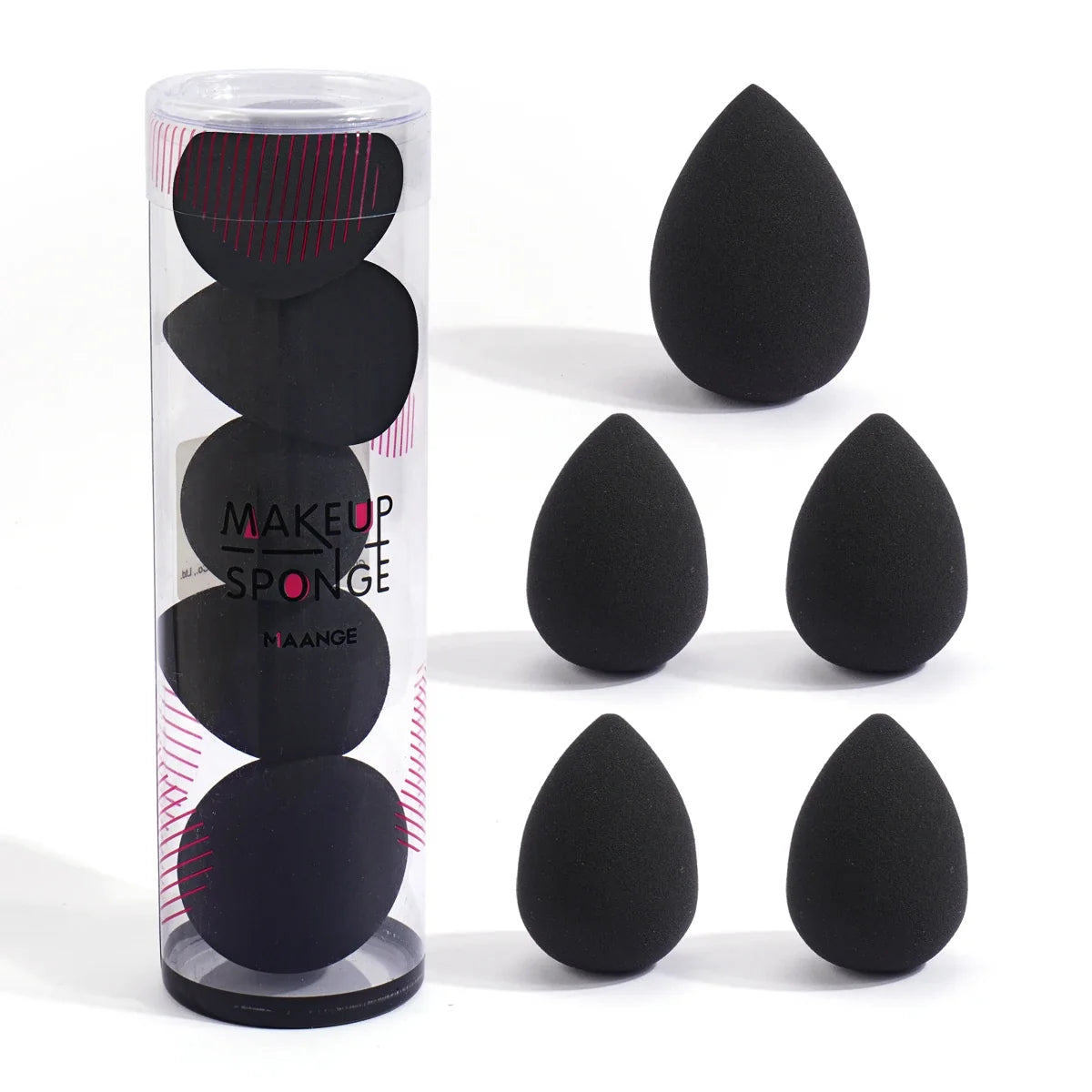 MAANGE 5PCS Makeup Sponge Blender Set Foundation Concealer Powder Cream Puff Dry&Wet Cosmetic Puff Multi-colored Beauty Sponges