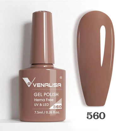 Venalisa HEMA TPO FREE Nail Gel Polish Glitter Gorgeous Full Coverage Soak Off UV LED French Nail Jelly Pink Nude Collection