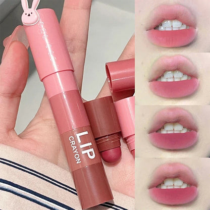 4-Color Matte Velvet Mist Lipstick,1Pc Waterproof Non-Stick Cup Long-Lasting Wear Lipstick For Women