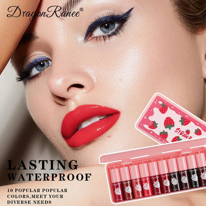 10 Pack Lipstick Water Stain Lip Lotion Lipstick Lasting Color Film Lipstick Water Light Stain Lipstick Water Non fading Lipstic