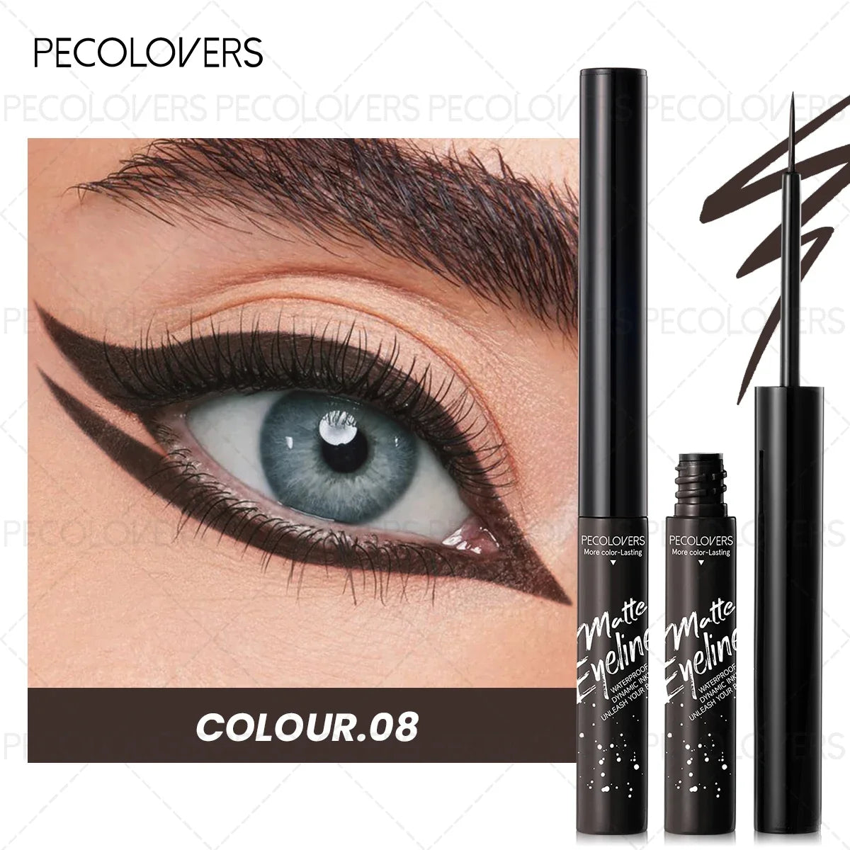 1PC Matte Color Eyeliner Pen Liquid, Durable, Easy to Color, Fast Drying, Smooth, Not Easy to Take Off Makeup