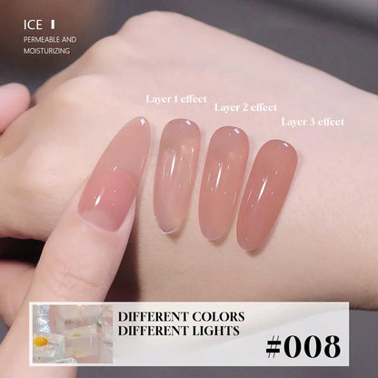 MIANEL  12ML Japanese Style Fairy Gel Nail Polish White Pink Nude Color Ice Clear Nail Polish Pink Nails Summer Nails 1-24pcs
