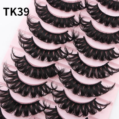Russian Strip Lashes Makeup Lashes 25mm 3D Mink Volume Fluffy Natural False Eyelashes Thick Dramatic Mink Eyelashes Wholesale