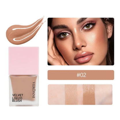 4 Color Liquid Blush 5ml Long-Lasting & Blendable Vegan Cheek TintNatural Flush to Bold Glow | Dewy & Matte Finish Face Makeup