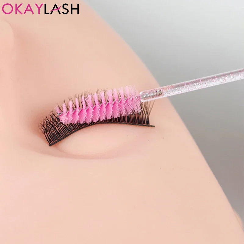 100pcs For Eyelash Extension Makeup Disposable Eyelash Brushes Spoolies Micro Lash Mascara Wands Combs Wholesale