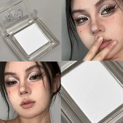 Hisyi Matte Monochrome Eyeshadow Palette Natural Light Highlighter Powder For Delicate Eye Contouring Brightens