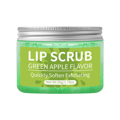 Hllozzi 50g lip scrub jojoba oil vitamin C hydrating moisturizing mild non-irritating watermelon, coconut, apple