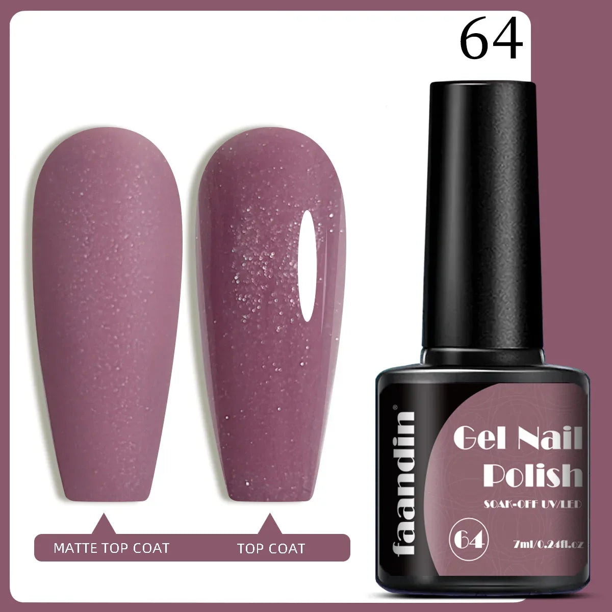 Faandin 7ml 1 Bottle, Solid Color Gel Nail Polish, Selected Red Nail Polish Gel, Uv Lamp Quick-Drying, Alcohol-Free, Full Color, Not Easy to Fade, High Saturation Color, Easy to Use, Can Be Used at Home, Essential Item for Fa