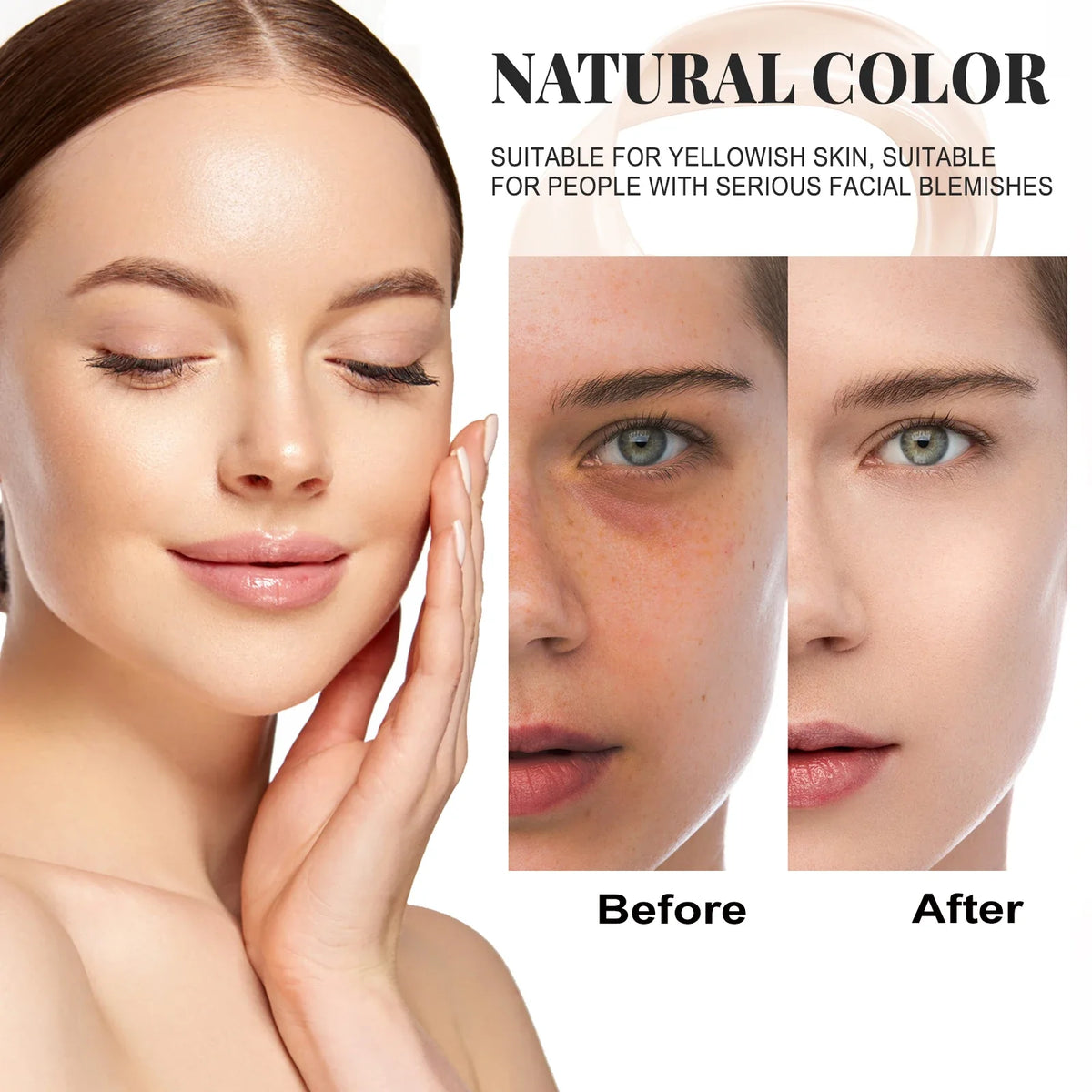 3 Pcs Concealer Stick Multi-Use Concealer Makeup Dark Circles Treatment, Lightweight, Full Coverage, Long Lasting