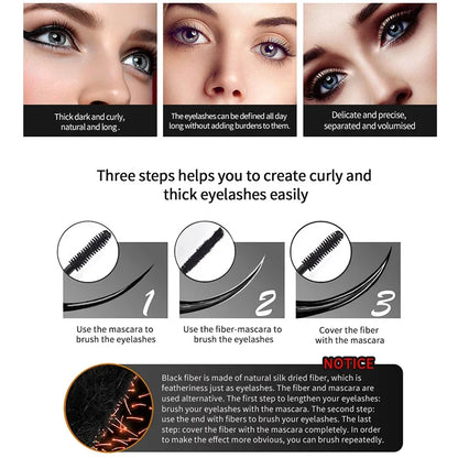 3D Lash Volumizing Mascara - Black Waterproof 1pc Set