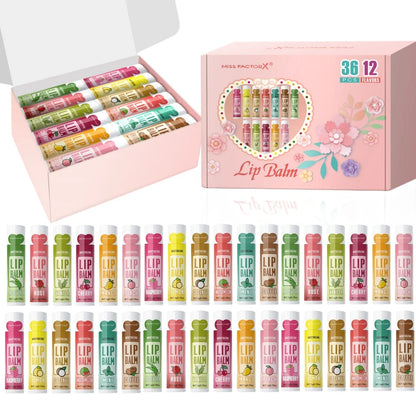 36PCS Moisturizing Lip Balm set 5g deep moisturizing and brightening lips Party gift for friends