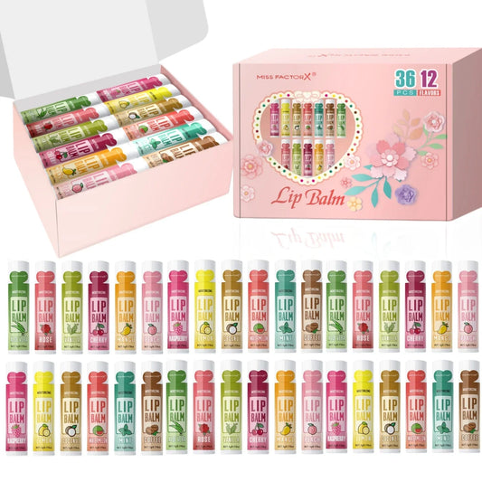 36PCS Moisturizing Lip Balm set 5g deep moisturizing and brightening lips Party gift for friends