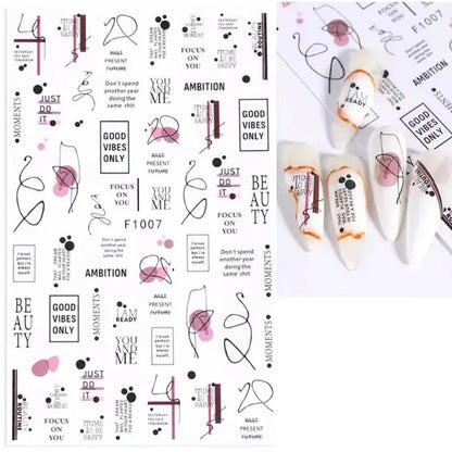Cherry Blossom 3D Nail Stickers White Flower Petals Nail Art Decals Elegant Wedding Design Spring Sakura Manicure Slider Decor