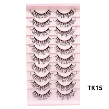 Russian Strip Lashes Makeup Lashes 25mm 3D Mink Volume Fluffy Natural False Eyelashes Thick Dramatic Mink Eyelashes Wholesale