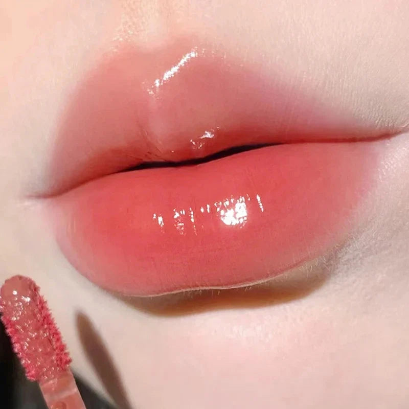 HERORANGE Light Glass-Like Lip Lacquer - Mirror Shine, Hydrating Formula; Smudge-Proof, Long-Wear, and Skin-Brightening