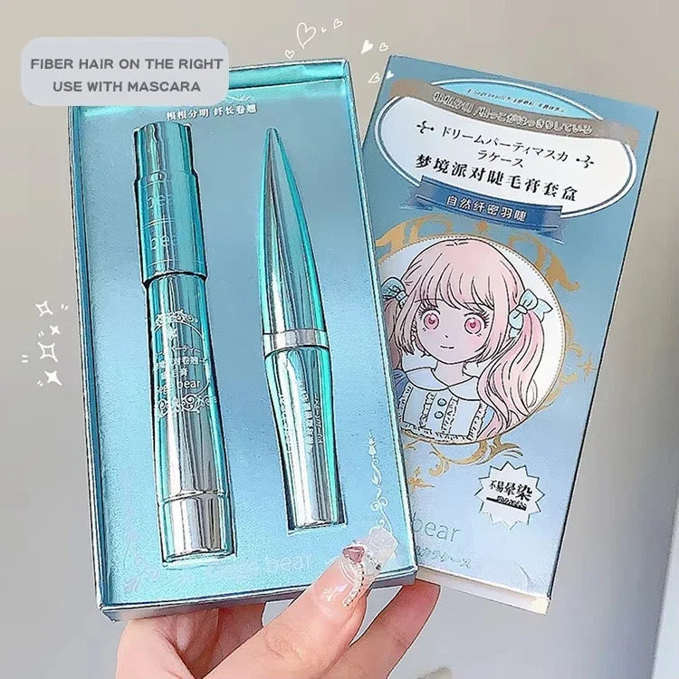 Gege Bear Dream Party Curly Black Sun Flower Mascara Cute Design All Day Long-Wearing Lash-Lengthening Thick Volume Eyelashes