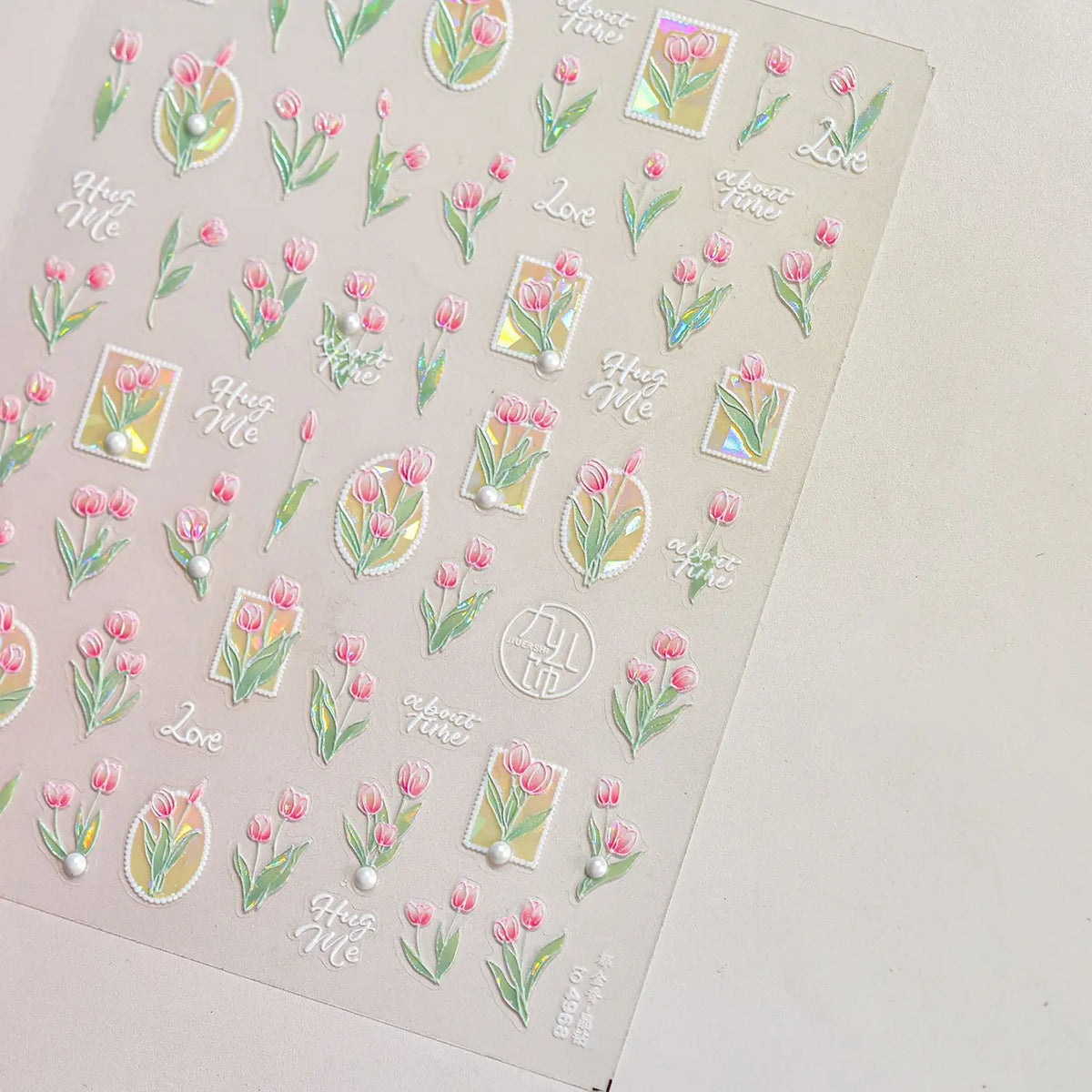 1pcs Dream Flower Window Shell Light Nail Art Stickers Japanese Flower Self Adhesive Stickers Press On Nails Decoration Decals