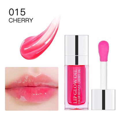 Hot Clear 6ml Crystal Jelly Moisturizing Lip Oil Plumping Lip Gloss Sexy Plump Lip Glow Oil Tinted Lip Plumper Lips Makeup