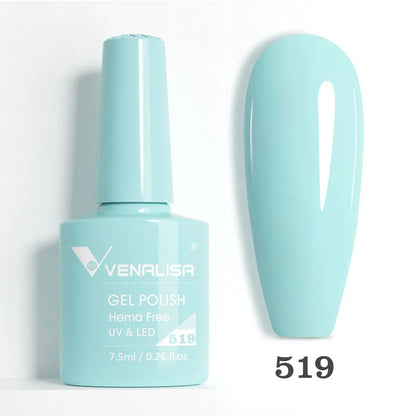 Venalisa HEMA TPO FREE Nail Gel Polish Glitter Gorgeous Full Coverage Soak Off UV LED French Nail Jelly Pink Nude Collection