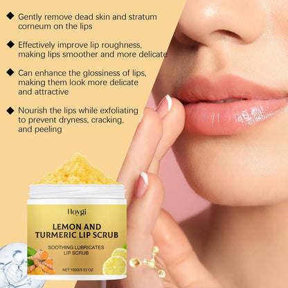 Turmeric Lip Scrub Exfoliating Dead Skin Removal Fade Lip Lines Reduce Melanin Moisturizing Nourishing Chapped Lip Care Products