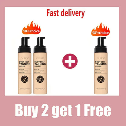 Summer Tanning Body Mousse 100ml Sun-promoting + Moisturizing Bronze Glossy Skin 0 Uv Damage Natural Tanning Wheat Skin Cream